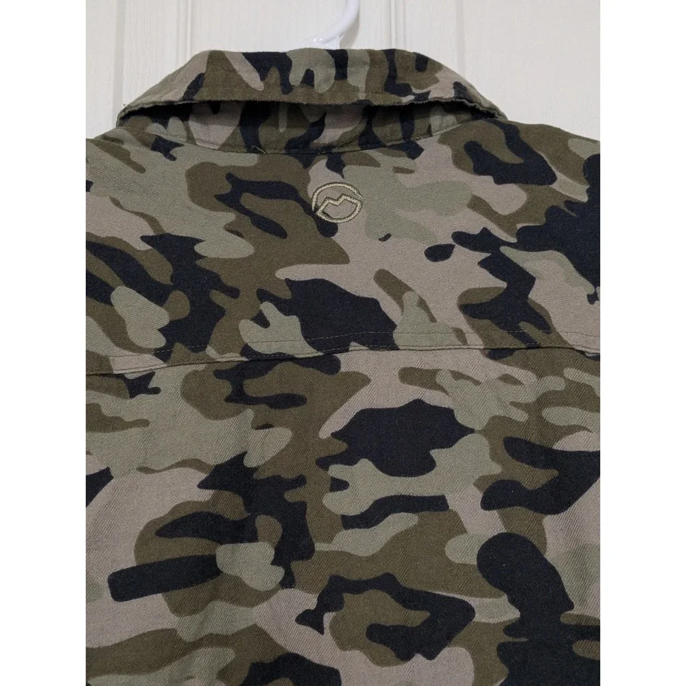 Magellan Classic Camouflage Sherpa Lined Flannel Shirt Jacket Men's Size M